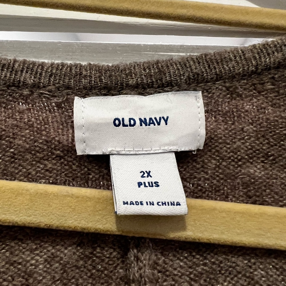 Old Navy Long Cozy Light Brown Cardigan 2X - Picture 5 of 5